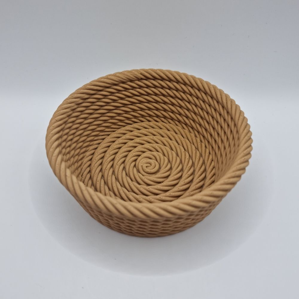 Bol motif corde en couleur bois