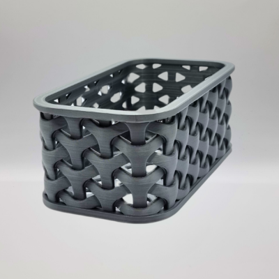 Panier rectangulaire à motif géométrique